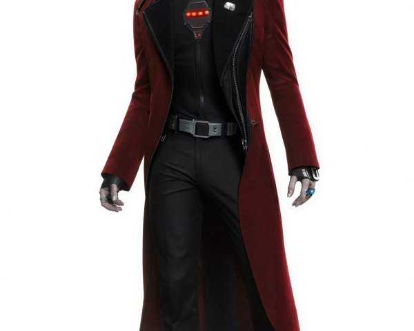 Stylized Full-Body Portrait of a Gothic Man