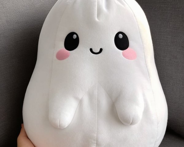 Oversized Ghost Plush Toy with Friendly Features