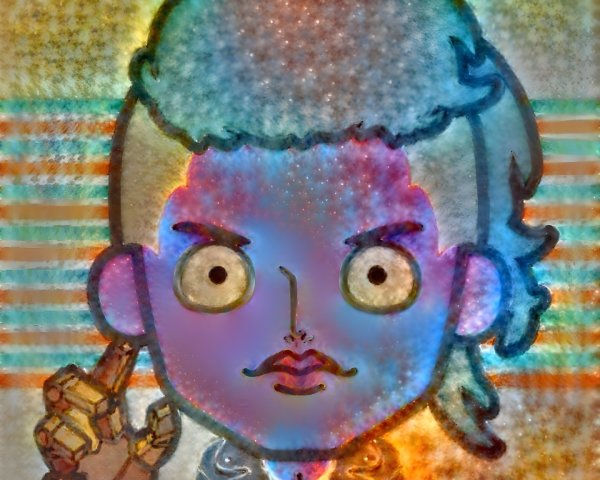 Stylized Cartoon Character with Vibrant Colors and Style