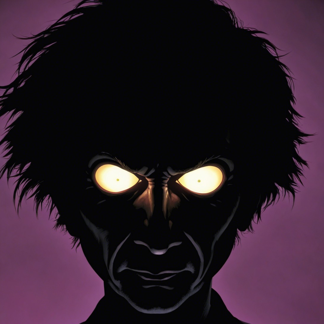High-contrast digital comic illustration of an angry face