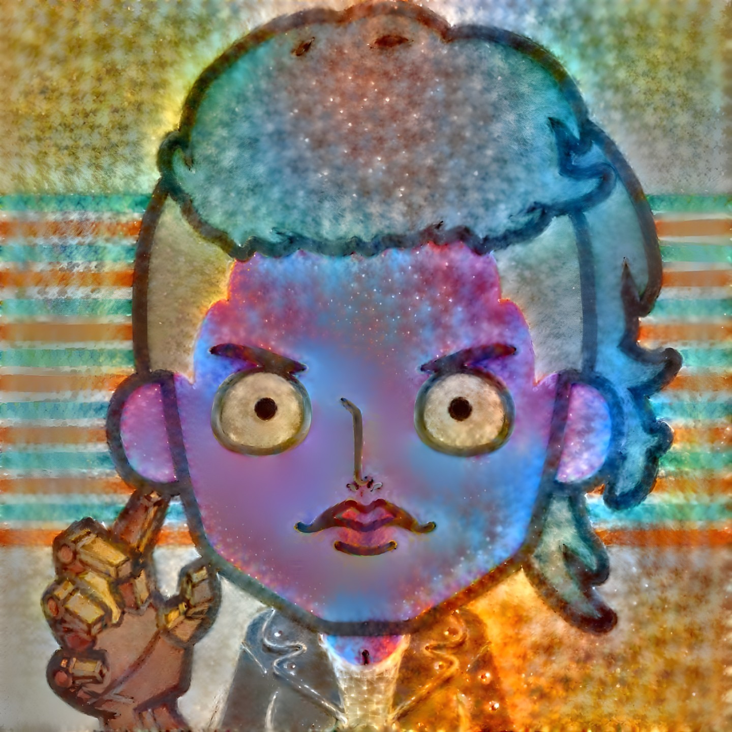 Stylized Cartoon Character with Vibrant Colors and Style