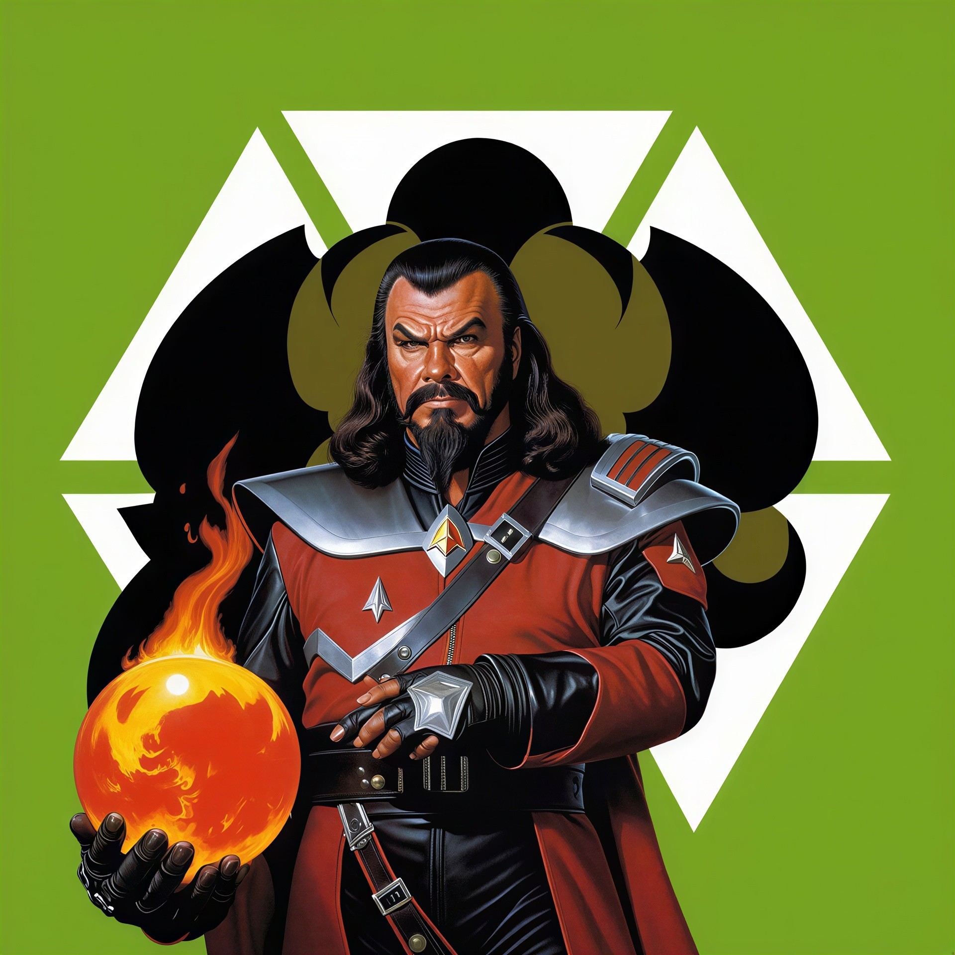 Oil Painting of Sci-Fi Retro Male Character