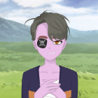 Futuristic Character in Stylish Outfit and Landscape