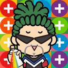 Vibrant Pop Art Illustration of a Rainbow-Mohawked Man