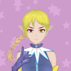 Young Elf in Festive Attire Inside Barn Structure