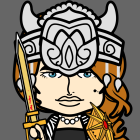 Manga Style Artwork of a Female Warrior with Armor