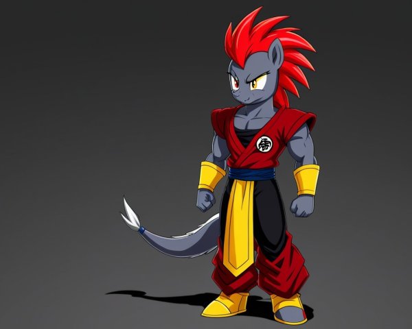 Fierce Anthropomorphic Character in Martial Arts Outfit