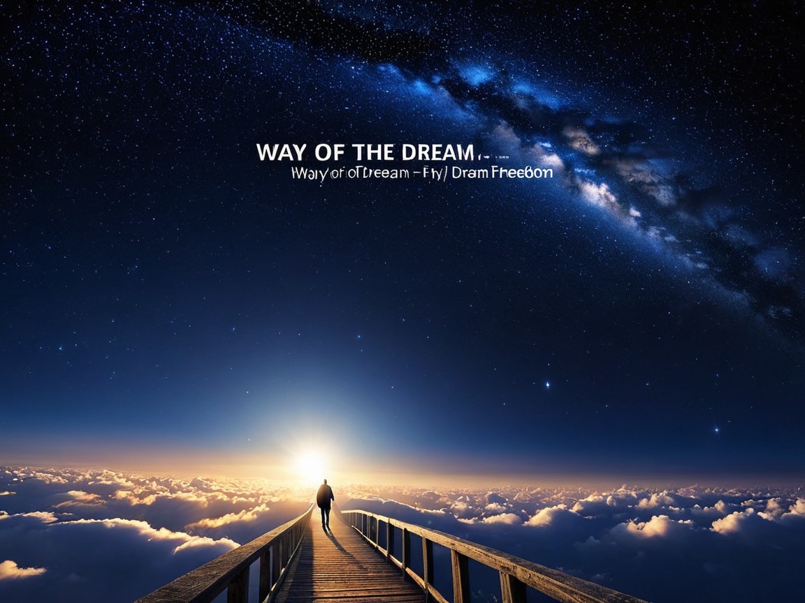 Wooden Pathway Under Sunset and Starry Sky