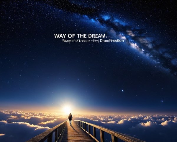 Wooden Pathway Under Sunset and Starry Sky