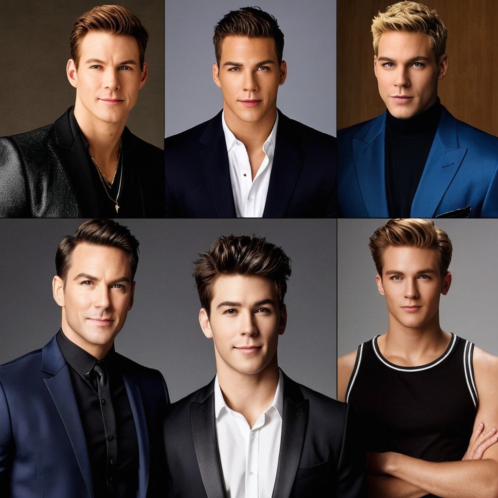 Collage of Six Male Portraits in Diverse Styles