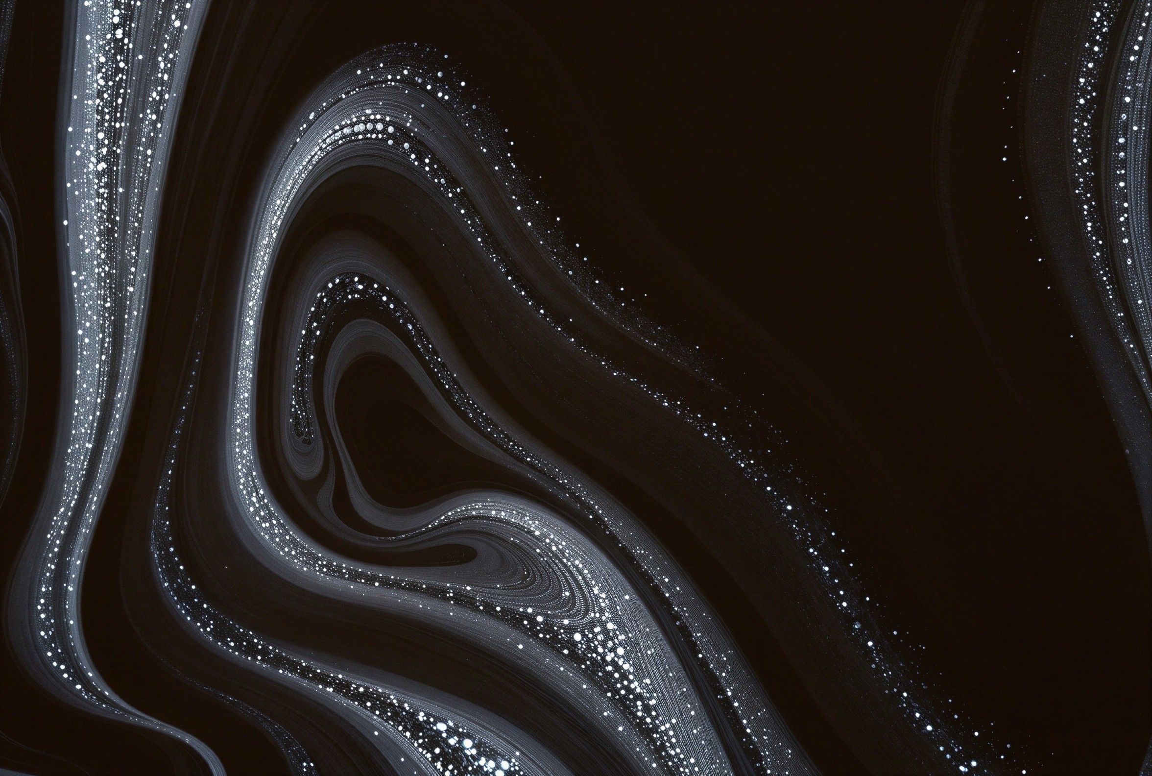 Abstract Design with Swirling Patterns in Monochrome