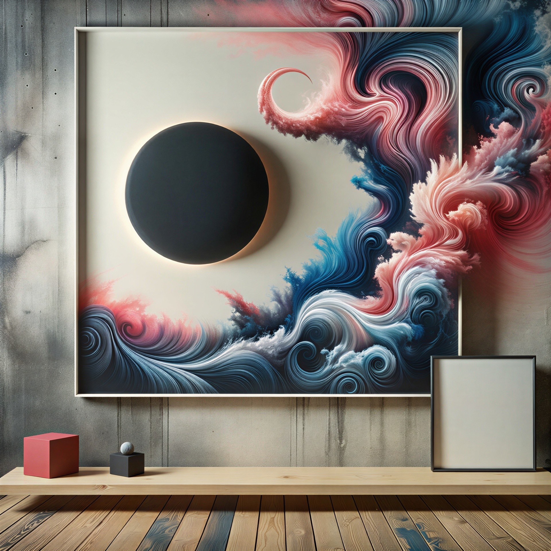 Swirling Colors and Geometric Shapes in Modern Art