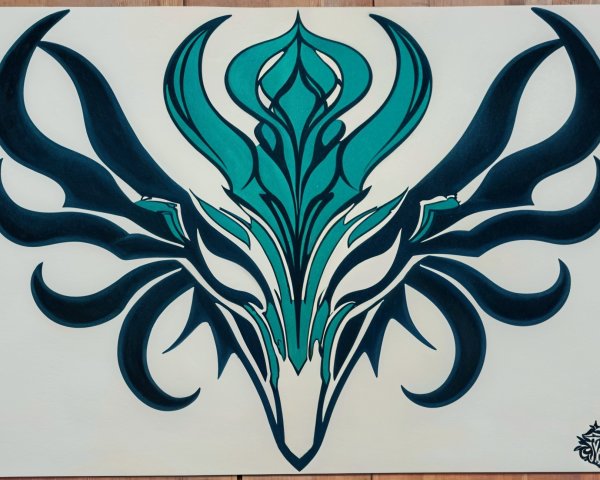 Intricate Illustration of a Mythical Creature's Head