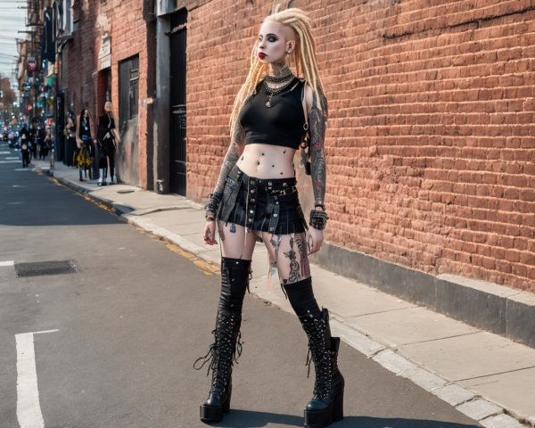 Confident Individual in Bold Urban Alternative Fashion