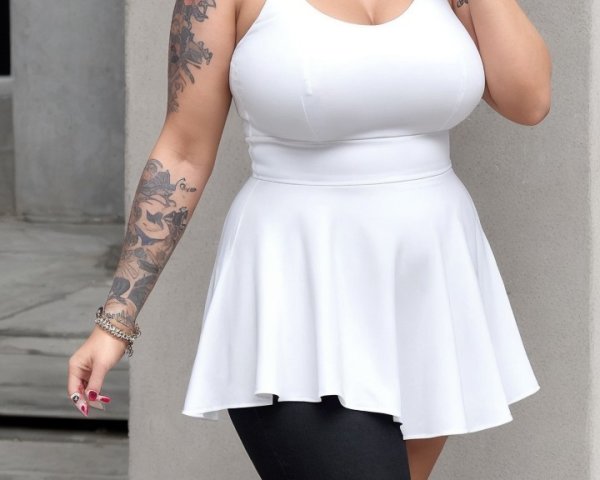 Woman with Purple Hair in Modern Fashion Style