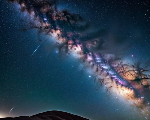 Stunning Milky Way Galaxy Over Rolling Sand Dunes