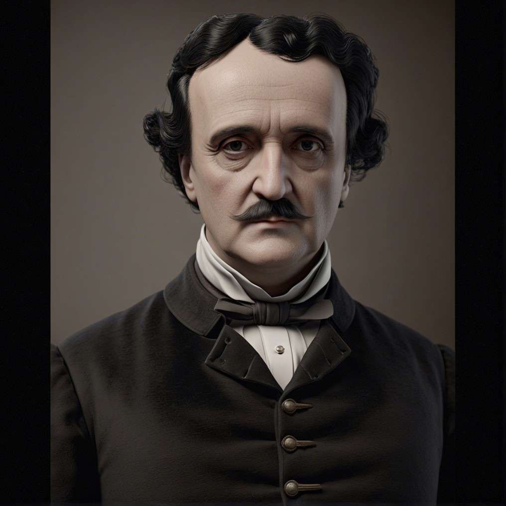 Lifelike portrait of a man with mustache and coat