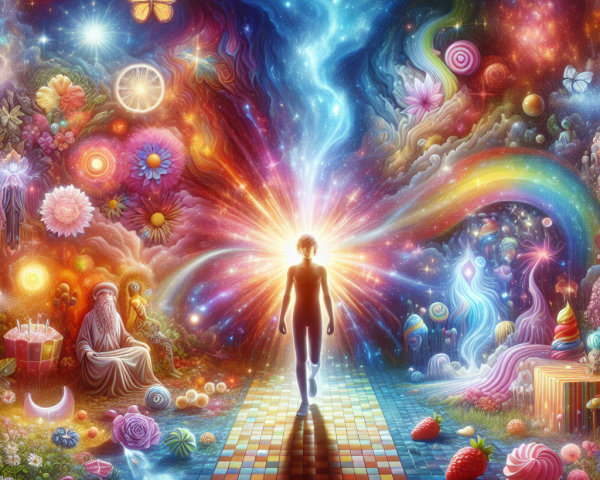 Digital Artwork of a Child in a Dreamlike Landscape