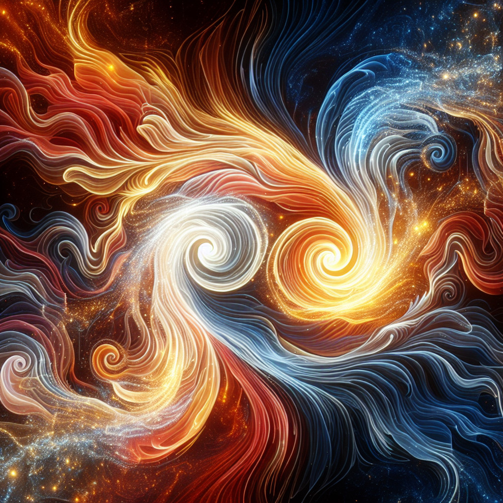 Colorful Cosmic Swirls with Vibrant Patterns and Stars