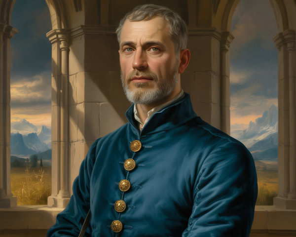 Portrait of a Distinguished Man in a Stone Archway