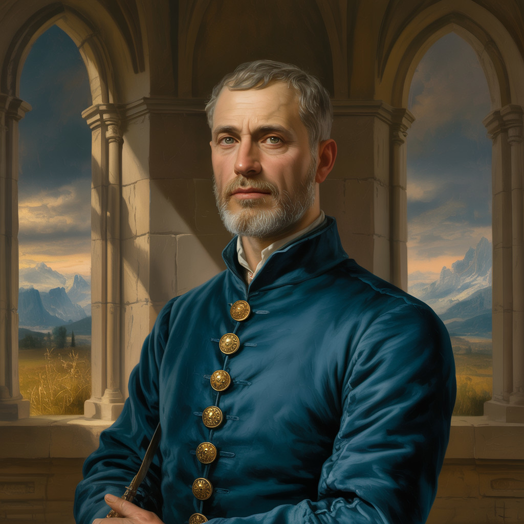 Portrait of a Distinguished Man in a Stone Archway