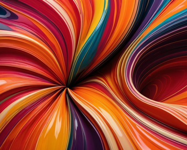 Vibrant Abstract Colors in Dynamic Swirling Patterns