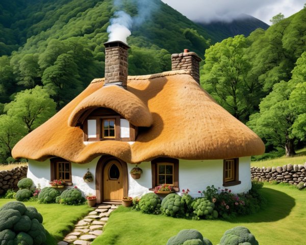 Charming Cottage in a Lush Green Landscape Setting
