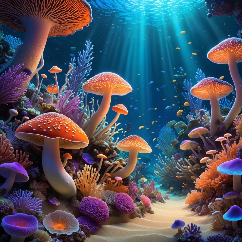Vibrant Underwater World with Coral Reefs and Marine Life
