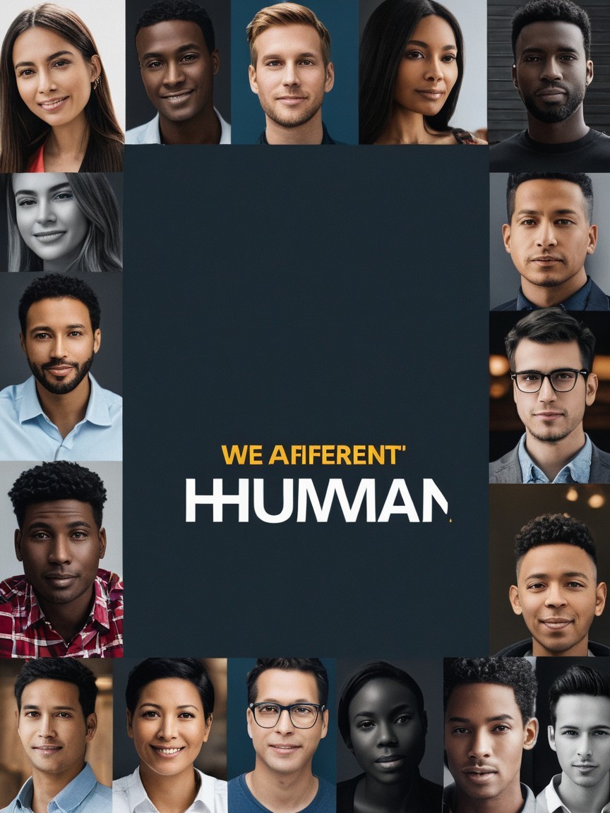 Diverse Individuals Celebrating Unity and Individuality