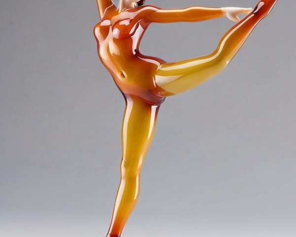 Decorative Ballet Dancer Figurine in Vibrant Colors