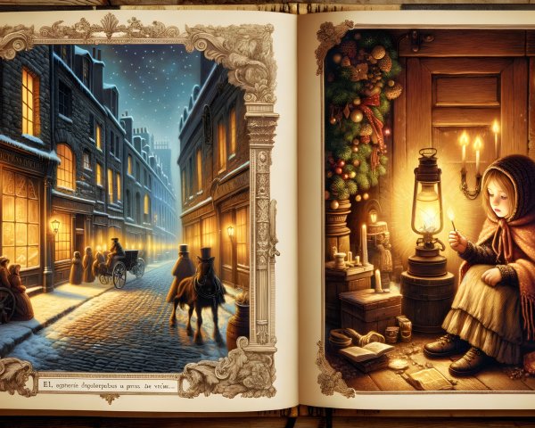 Victorian Illustrations of Christmas Past Scenes