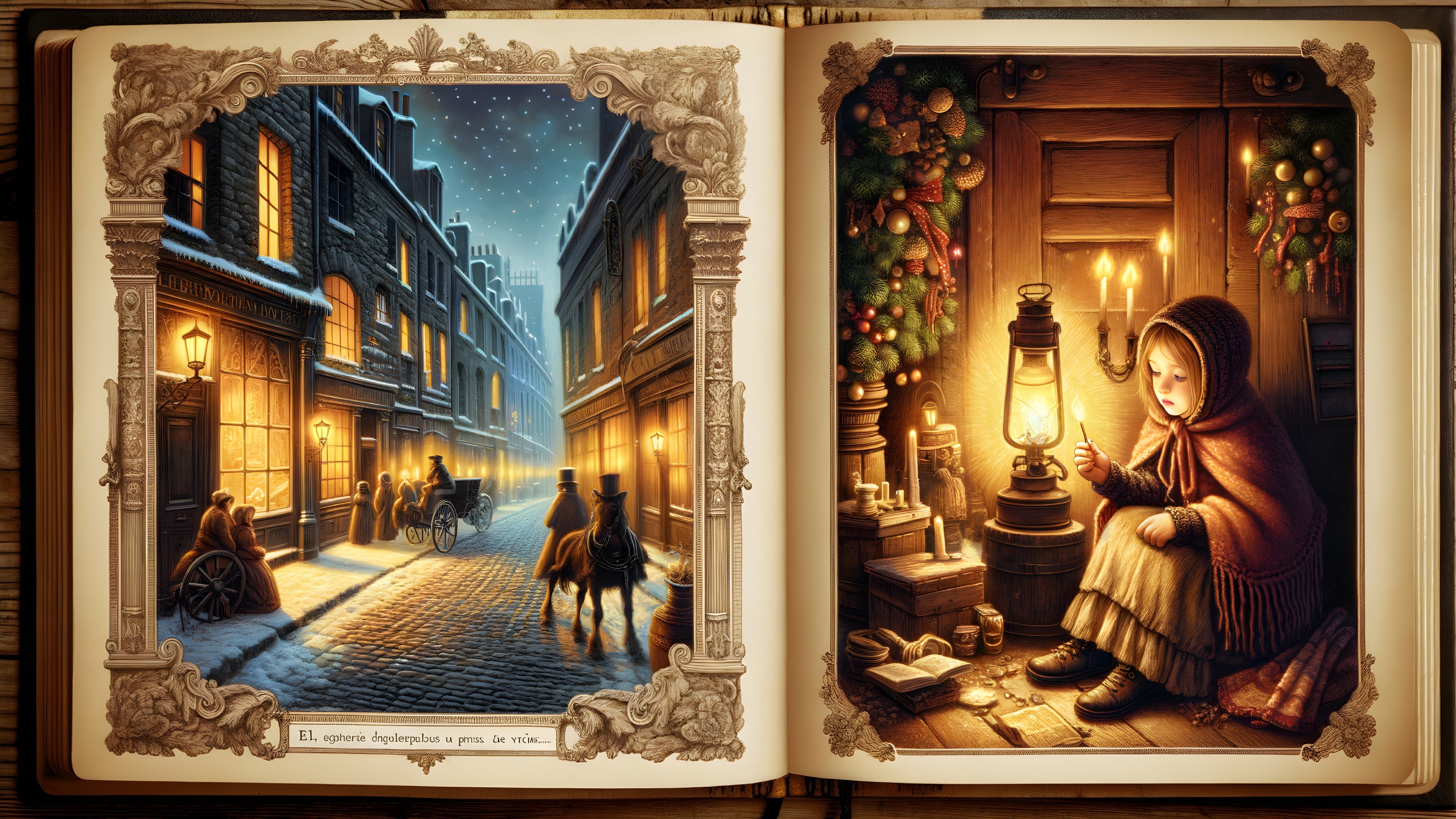 Victorian Illustrations of Christmas Past Scenes