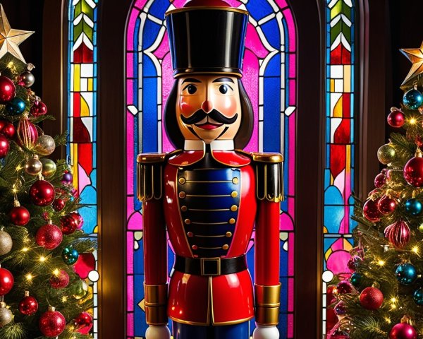 Nutcracker Figure with Detailed Costume and Features