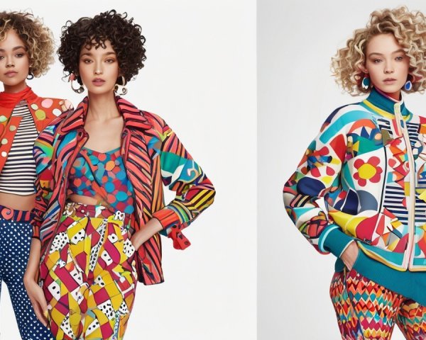 Colorful Fashion Styles of Two Women with Curly Hair