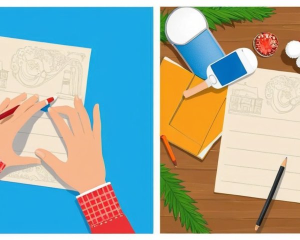 Postcard Writing and Festive Table Arrangement