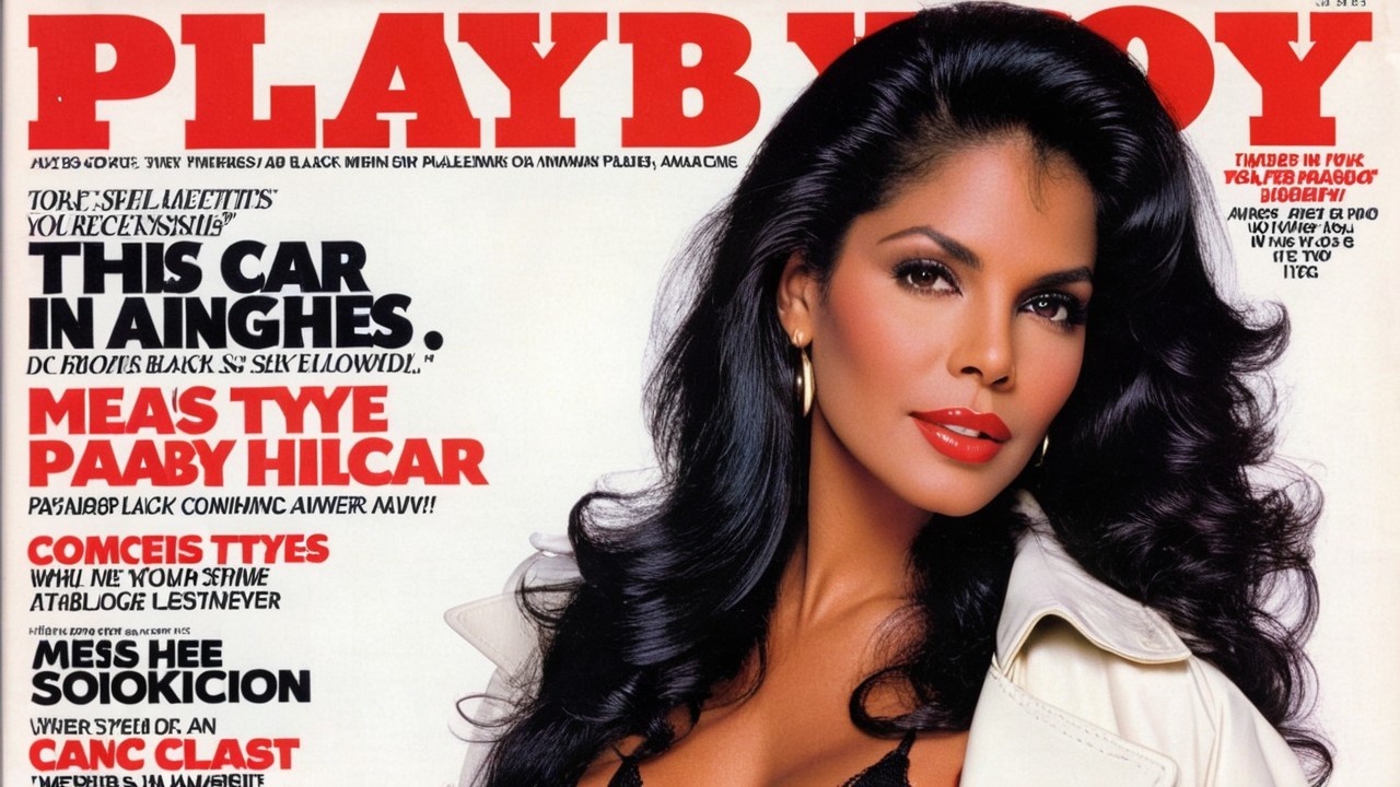 Glamorous Magazine Cover with Stylish Woman and Text