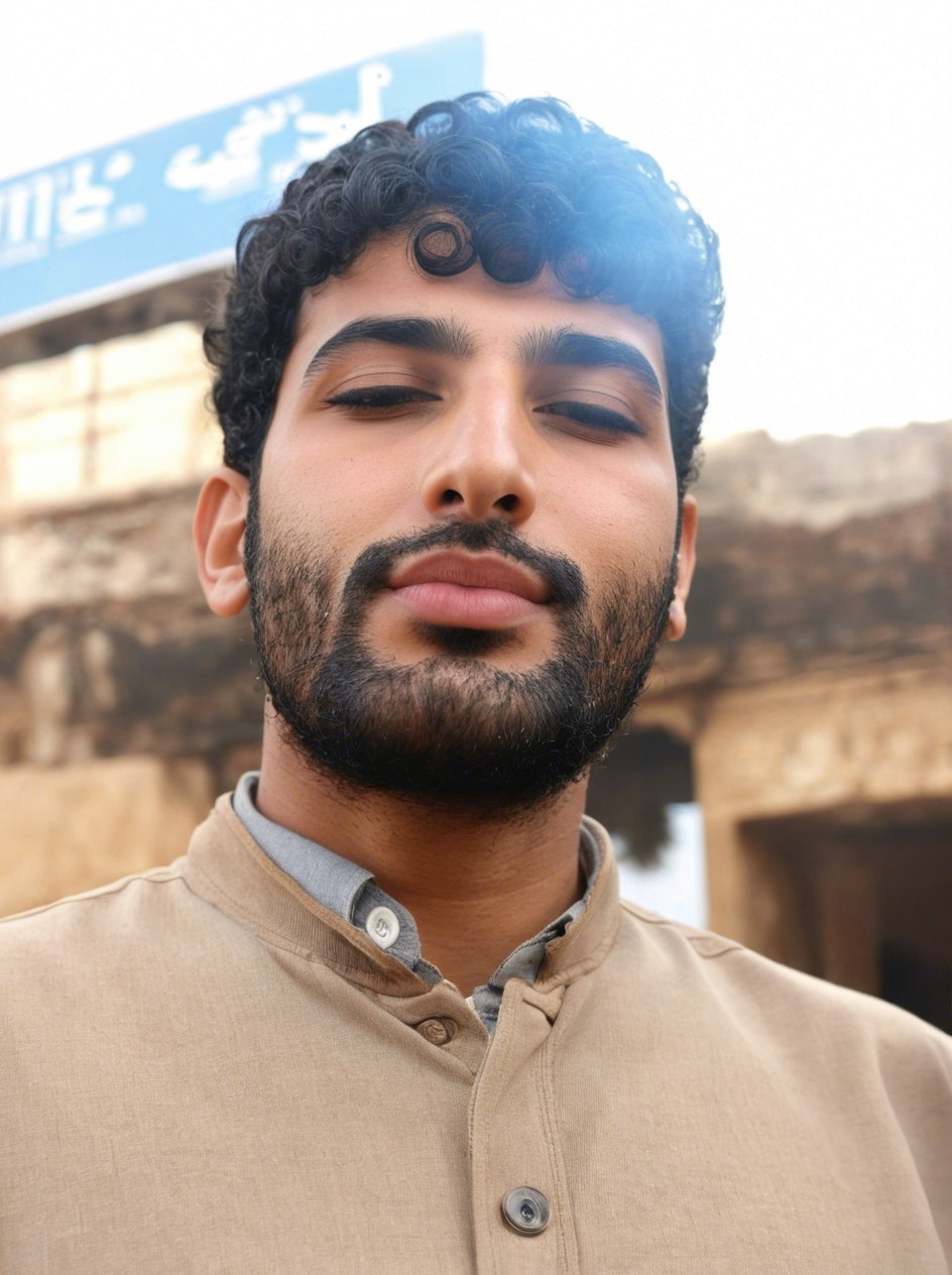 Close-up of a man with dark hair and beard