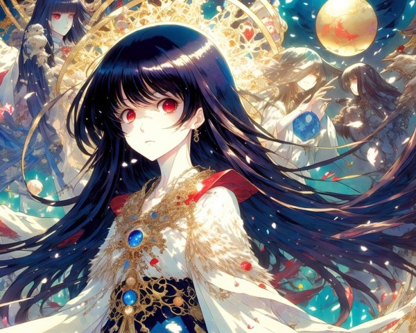 Ultra Detailed Anime Girl in Elaborate Dress Design