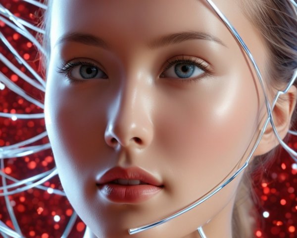 Close-up studio portrait of a woman with soft lighting