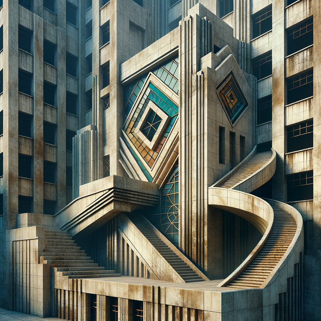 Architectural Design with Angular Lines and Curves