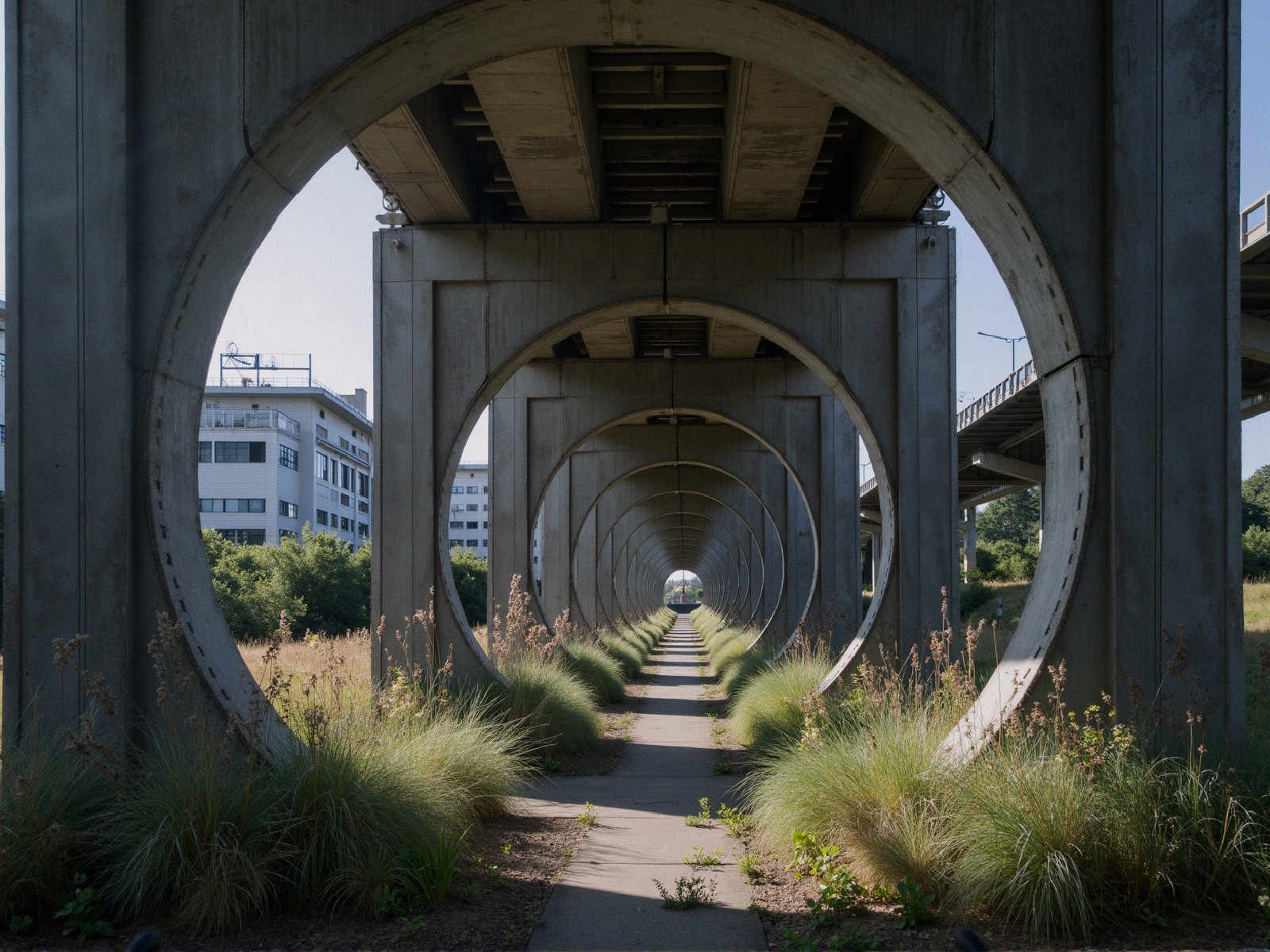 Unique Architectural Structure with Circular Supports