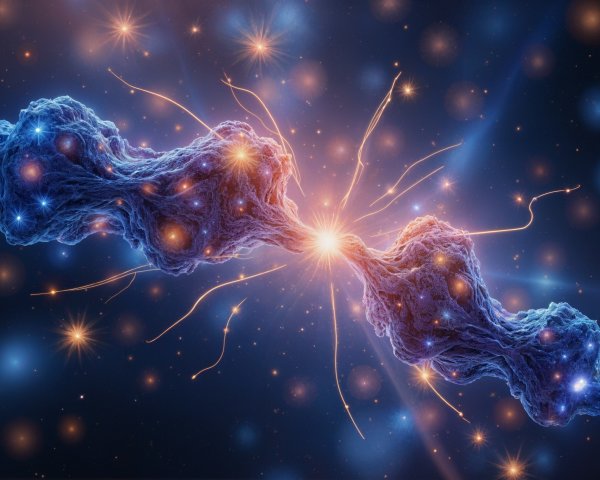 Vibrant Nebula with Luminous Energy and Stars