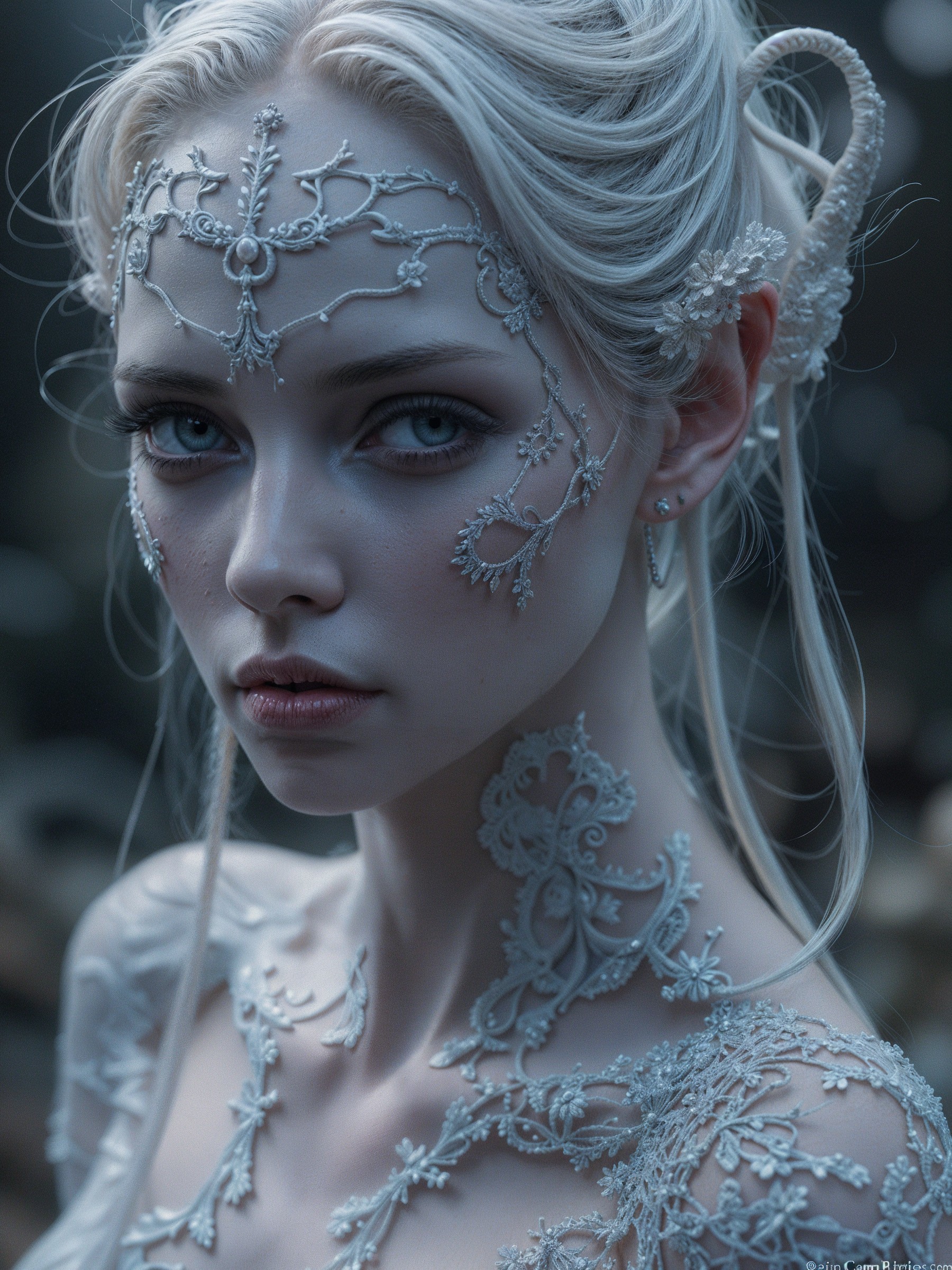 Ethereal Beauty in Soft Light and Lace