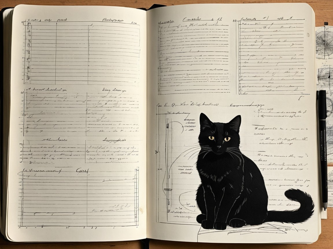 A Cat's Perspective on a Writer's Chaos (DaVinci2)