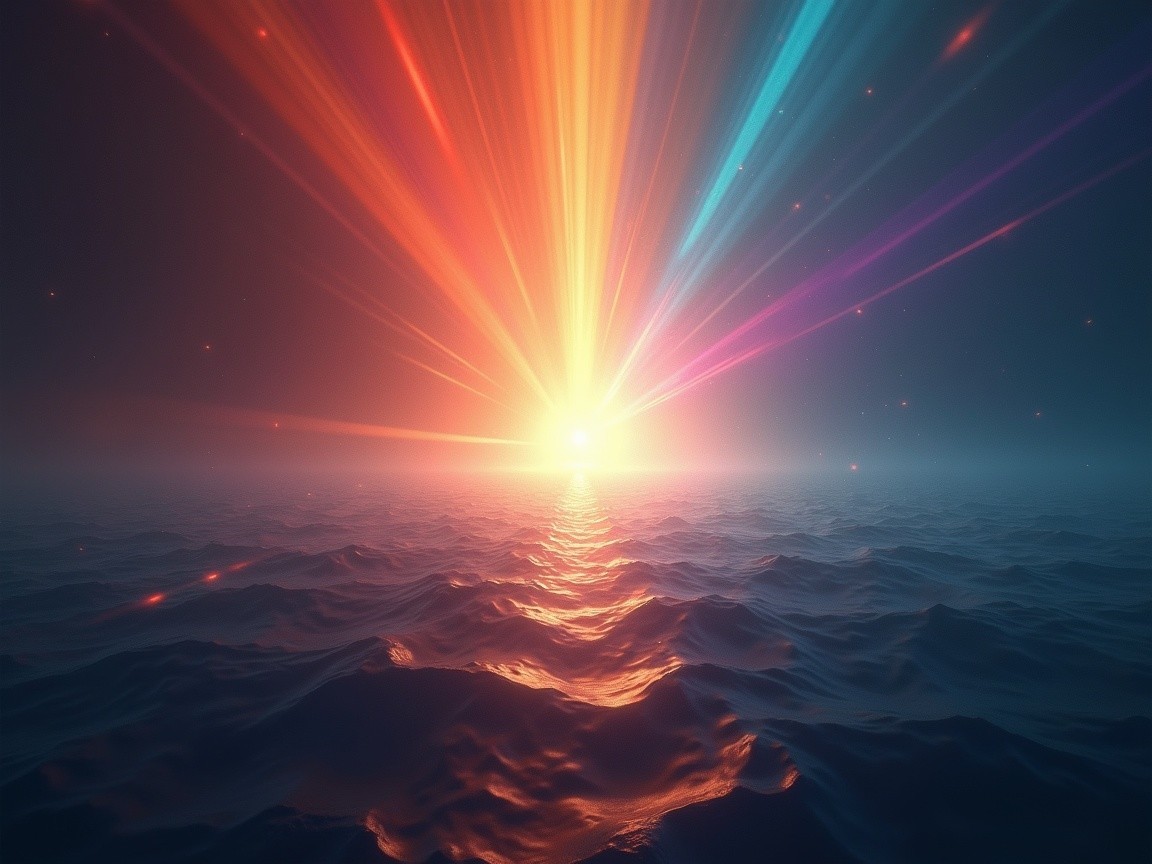Serene Sunset Over Tranquil Ocean Waves