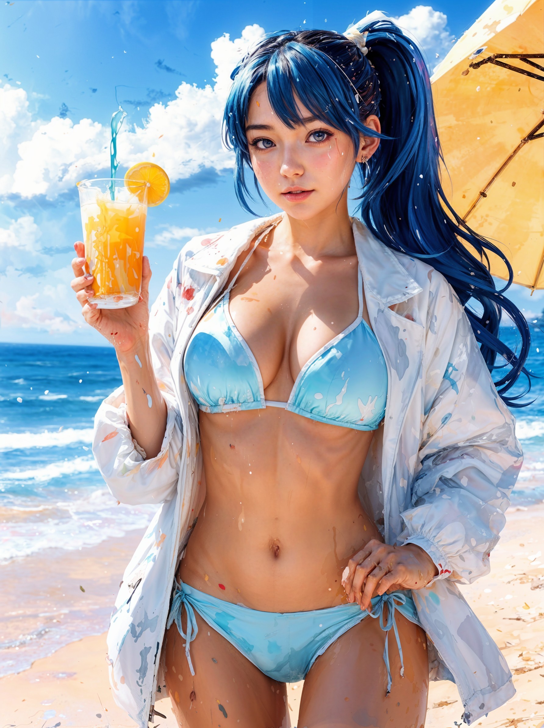 Sunny Beach Vibes with Refreshing Drinks