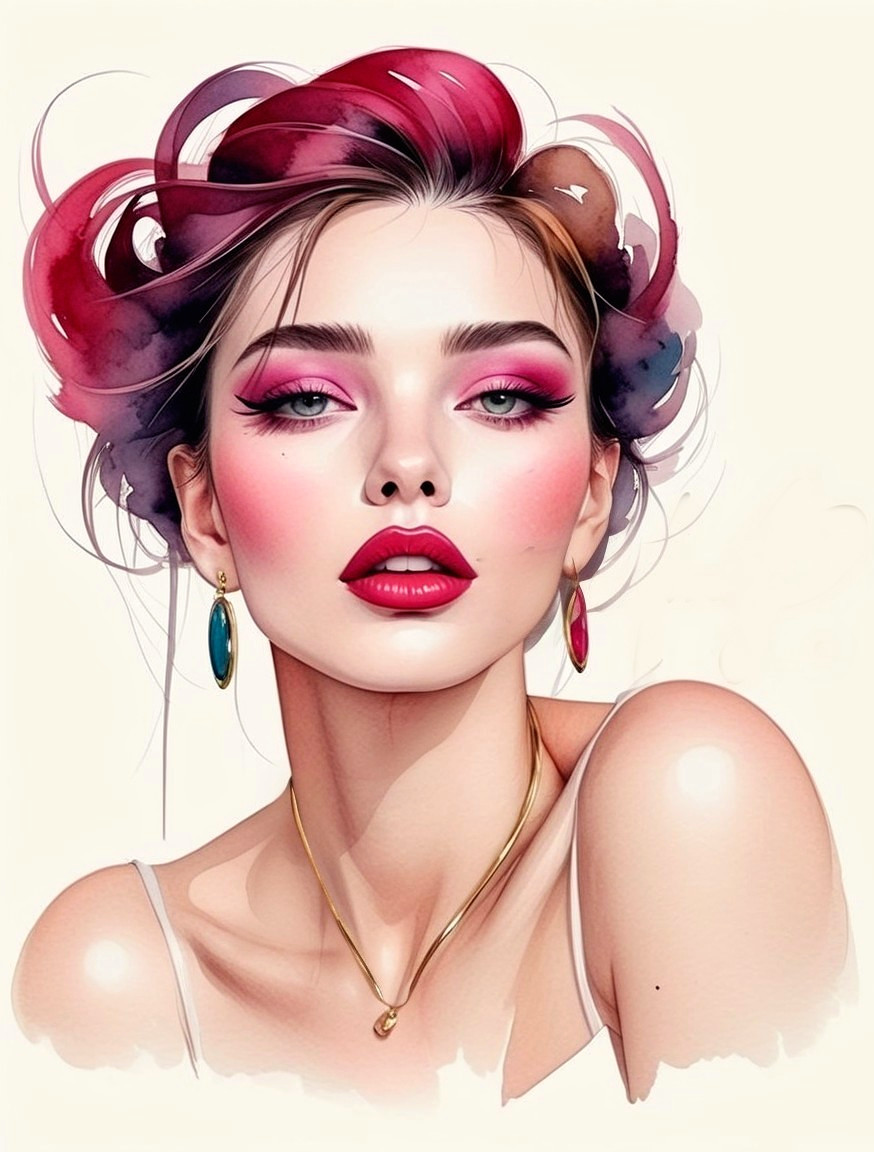Vibrant Portrait of a Confident Young Woman