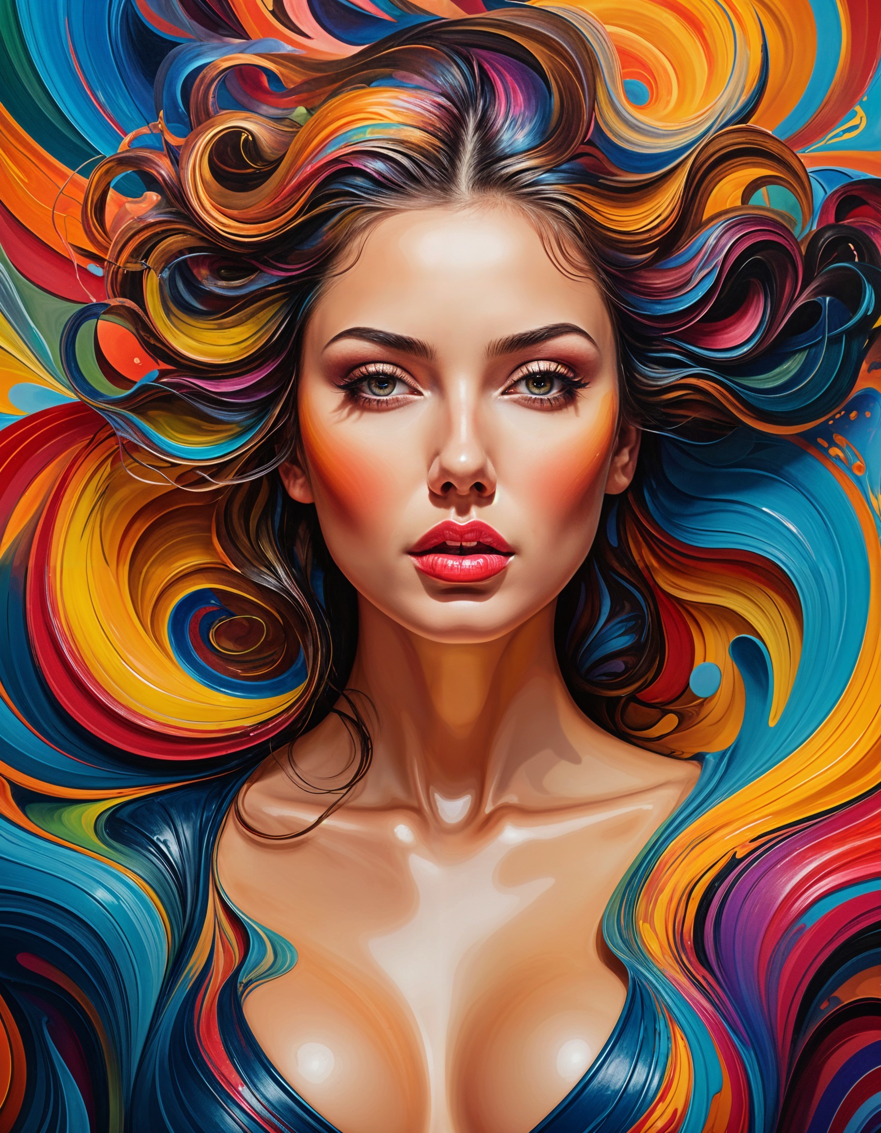 Vibrant Portrait of Confidence and Artistry