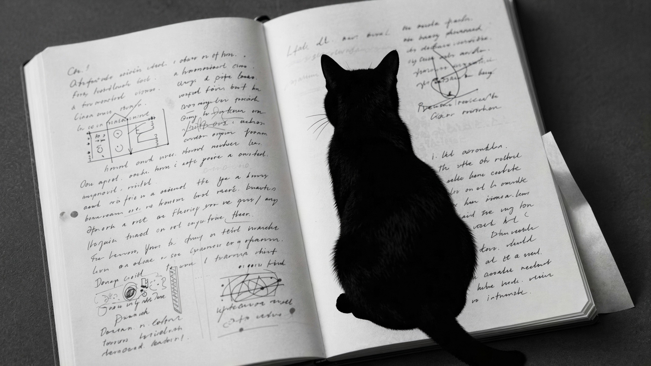 A Cat's Perspective on a Writer's Chaos (Z-Image Turbo)