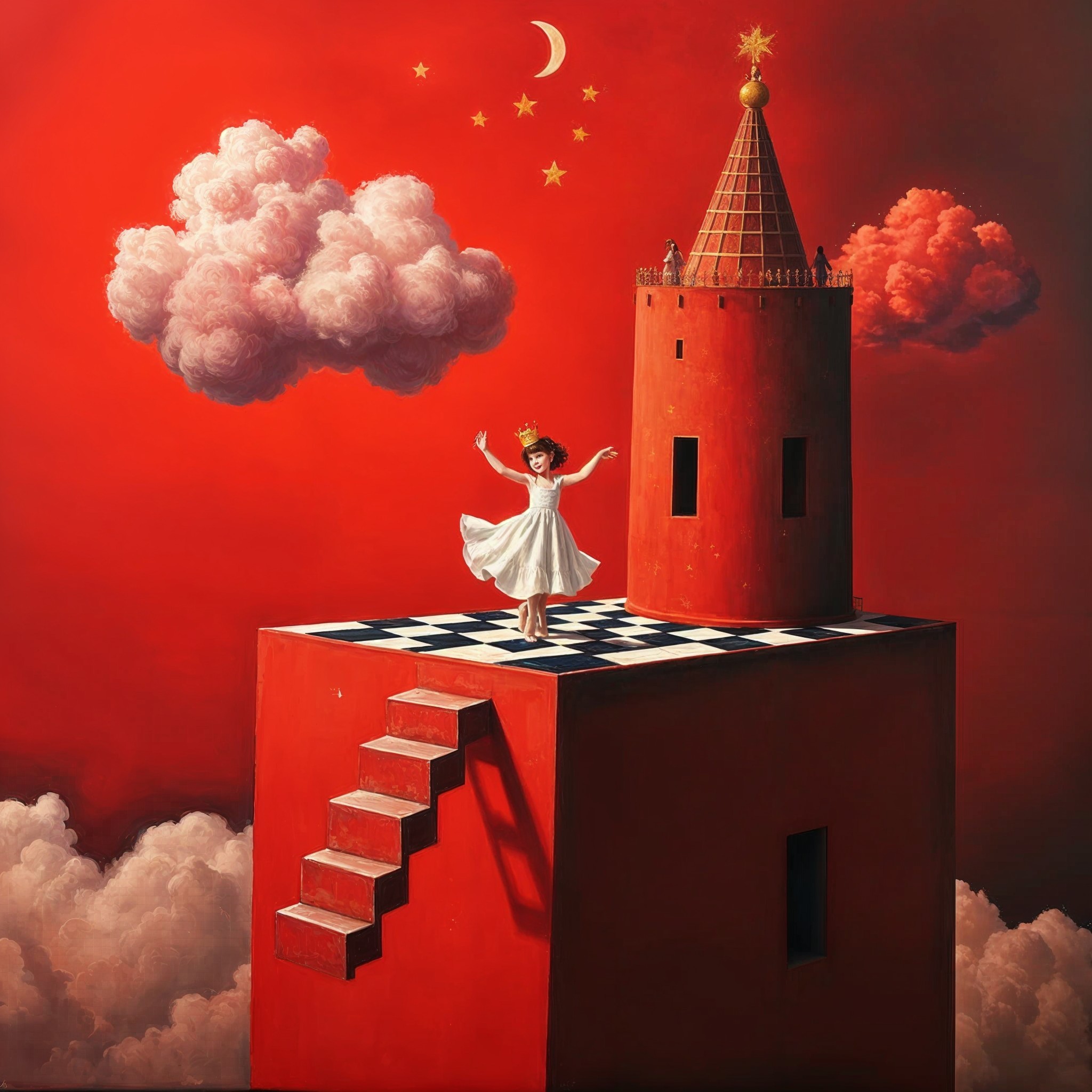 Dancing Dreams on a Red Tower